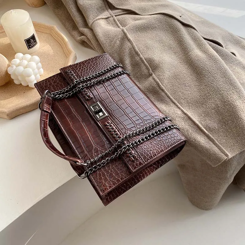 

Shoulder Bag Women's Large 2020 New Style Autumn And Winter Fashion Crocodile Pattern Shoulder Bag Chain Versatile Shoulder Tote