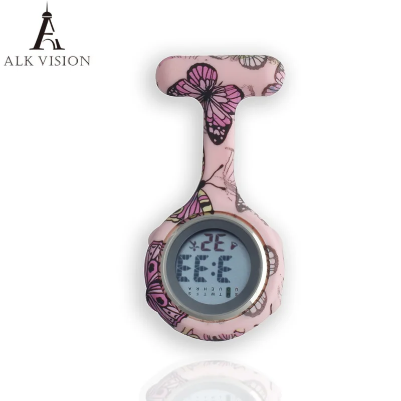 ALK-Reloj de silicona para enfermera Digital 2020, reloj de bolsillo Fob, para perro, médico, Hospital, broche, reloj de solapa, marca con fecha y semana