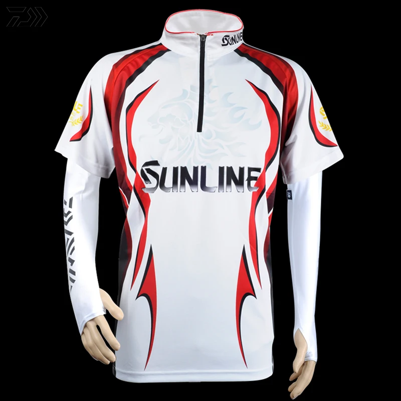 

Sunline 2020 Summer Fishing Shirt Short Sleeve Fishing Clothes Breathable Quik-Drying Anti-UV Outdoor Sports Fishing Clothing