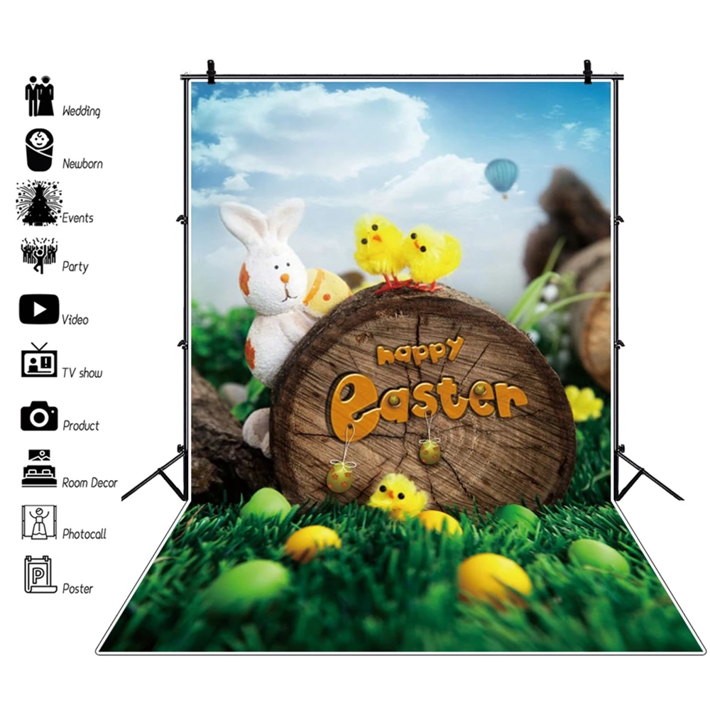 

Yeele Easter Spring Rabbit Chick Grassland Baby Portrait Photography Backdrop Vinyl Photographic Background For Photo Studio