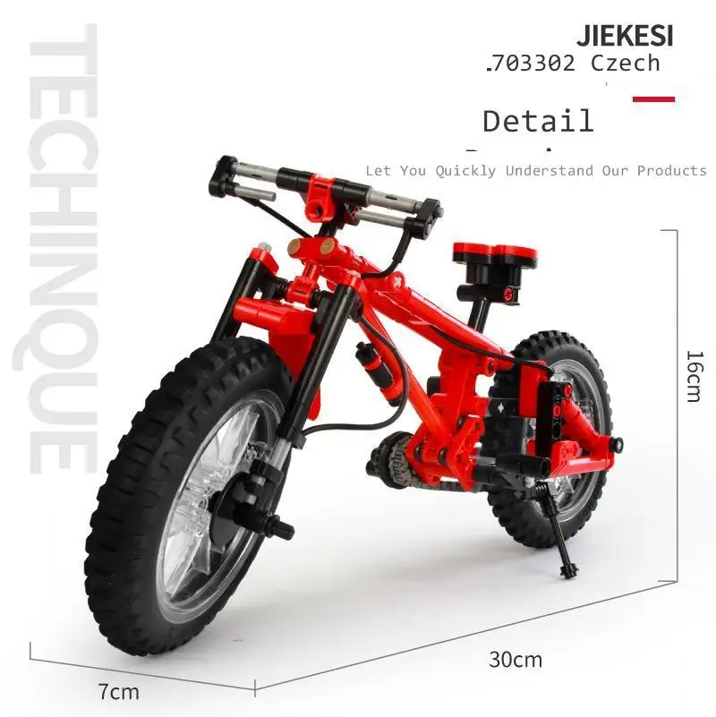 Semper 2 In 1 Building Block Science Technology Mechanical Engineering City Bike 703302 Fit legoing  duplo  Brick Toy for Kids