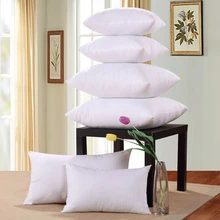 Almohadón cuadrado de algodón PP para la cabeza, relleno de almohada suave, color blanco, sólido y puro, 4 tamaños, 35