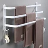 Towel Hanger Wall Mounted Towel Rack Bathroom Space Aluminum Fashion White Towel Bar Rail Matte White Towel Holder ► Photo 3/5