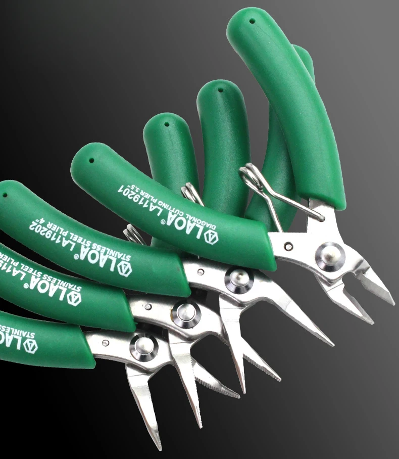 Description Picture 5 of itemLAOA Mini Side Cutter 3.5 Inch Stainless Long Nose Nippers Small Cutting Electronic Scissors Diagonal Pliers Wire Cutter