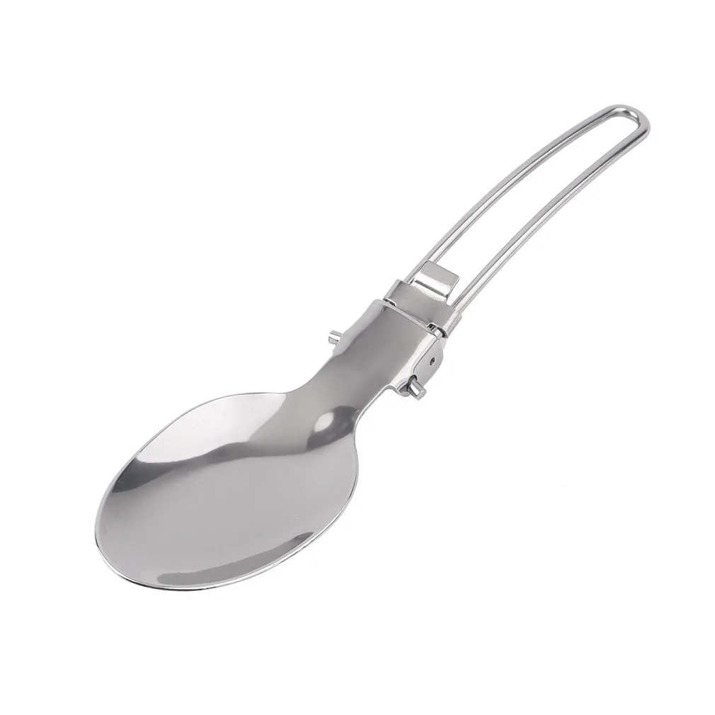 3 In 1 Durable Multi-function Outdoor Travel Picnic Folding Tableware Three-piece Stainless Steel Cutlery Knife& Fork