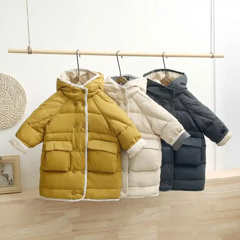 girls white padded coat