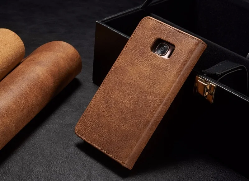 Магнитный съёмный корпус для samsung Galaxy S7 Edge S8 S9 S10 Plus S10e Note 8 9 10+ S10e задний откидной Чехол для бумажника Ретро Кожаный Чехол