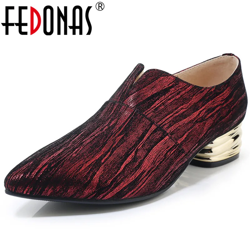 

FEDONAS Women SheepSkin Pumps Autumn New Elegant Party Basic Office Shoes Woman High Heels Classic Zipper Female Strange Heels