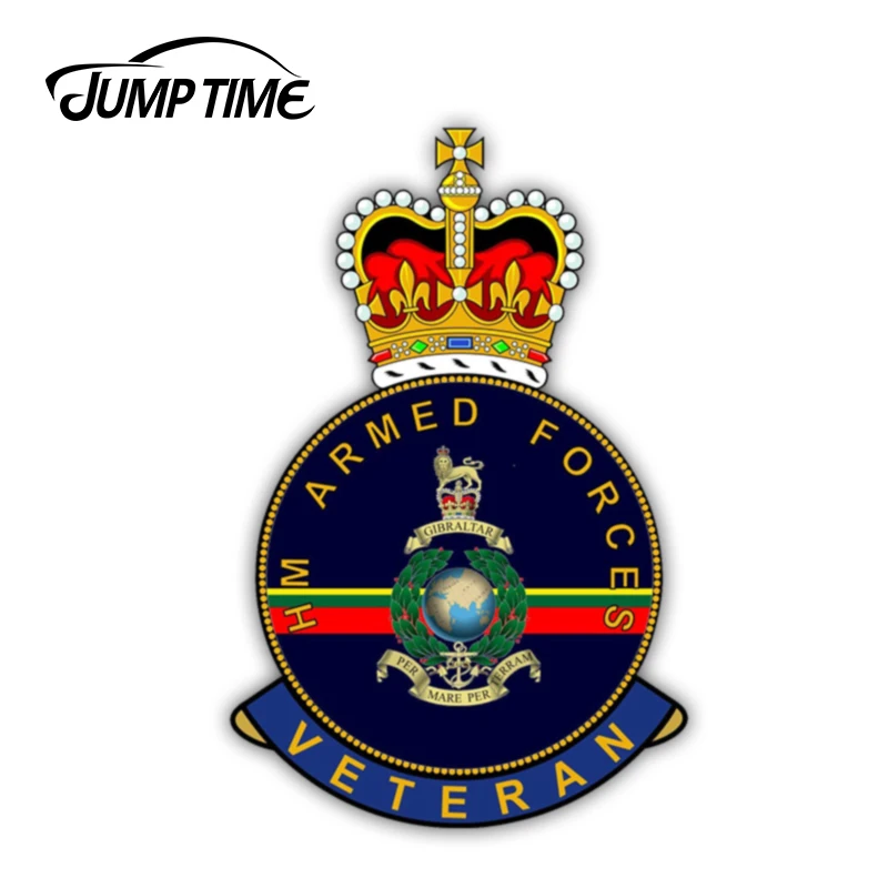 Tempo Di Salto 13Cm X 8.6Cm Per Royal Marines Hm Forze Armate Veterani All'Interno Adesivi Per Finestrini Dell'Auto Decalcomanie Involucro Per Auto In