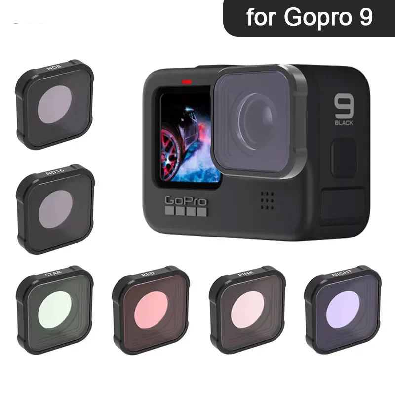 Filtro Gopro Hero 9 Cpl Uv Nd4 Nd8 Nd16 Nd32 Nd64 Filtri Lenti Rosse Per Gopro Hero 9 Nero Gopro 9 Go Pro Accessori Per Fotocamere