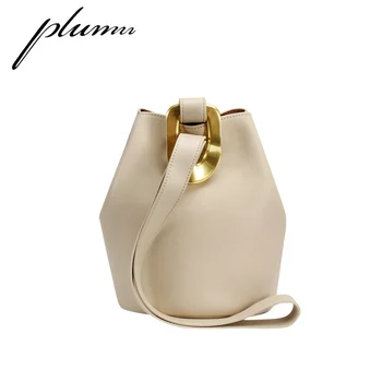

Plumn Women's Leather Retro Bucket Bag Women's Mini Handbag