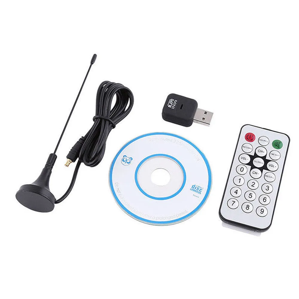 

USB 2.0 Digital DVB-T SDR + DAB + FM HDTV Tuner Terrestrial Receiver Stick RTL2832U+ R820T2S_CH with Antenna Remote Control