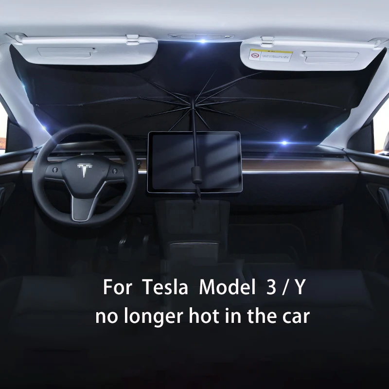 Складной солнцезащитный козырек для лобового стекла Tesla Model 3 | Автомобили и