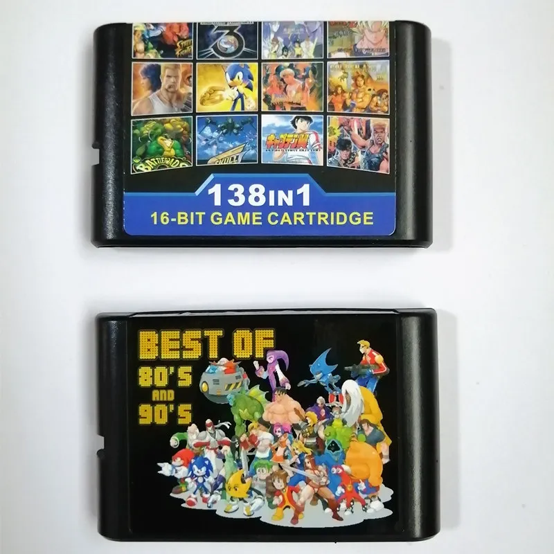 

16 bit Game Cartridge 138 in 1 and 196 in 1 for Sega Mega Drive Genesis for PAL and NTSC