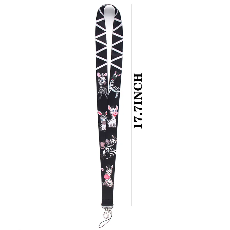 PC379 Zebra Lanyards Id Бейдж держатель Брелок ID Card Pass тренажерный зал мобильный бейдж держатель талреп держатель для ключей