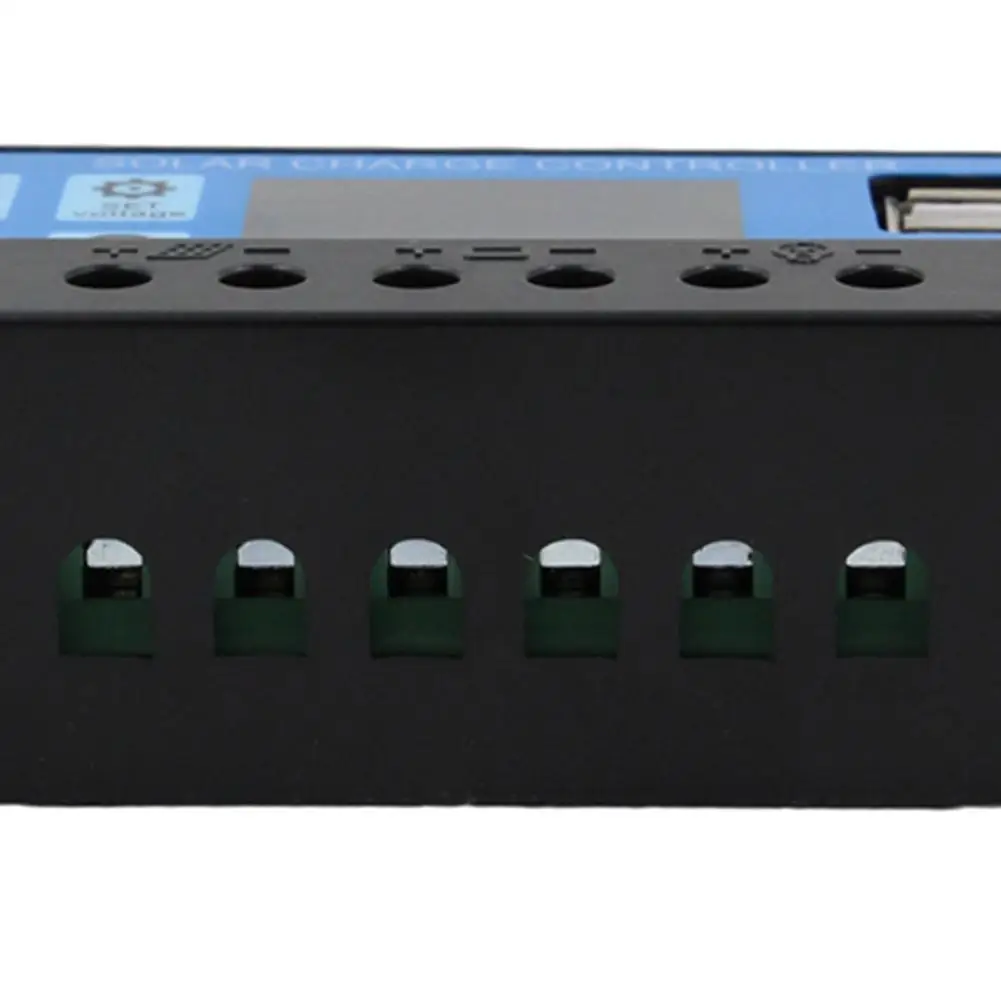 Контроллер заряда солнечной батареи 10A 20A 30A 12 В 24 режимы Auto PWM LCD Dual USB 5 выход панели