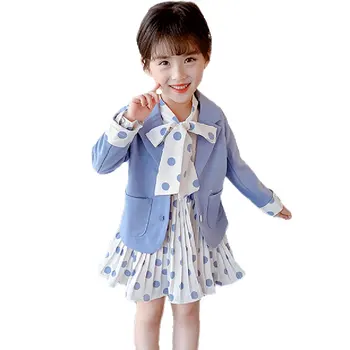 

Kids Suit Set Big Bow Girl Clothes Dot Pattern Girls Clothing Sets Spring Autumn Childrens Clothing 6 8 10 12 14