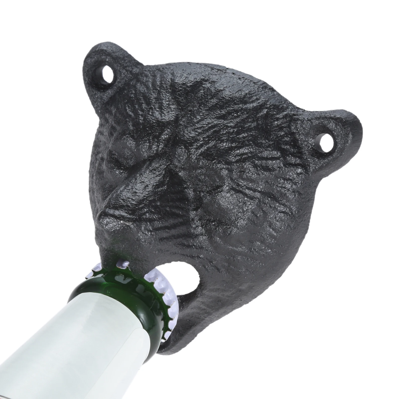 

Прибор для открывания крышек бутылок, настенный Железный кухонный прибор с медведем гризли, черный/коричневый, для украшения дома/бара/ресторана, подарок