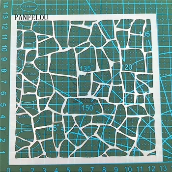 

13*13cm Pieces puzzle scrapbook stencils spray plastic mold shield DIY cake hollow Embellishment printing lace ruler valentine