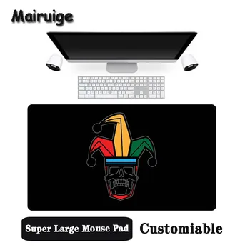 

Mairuige Big Promotion Large Size Multi-size Locked Mouse Pad Black clown skullPattern PC Computer Notebook Desk Mat