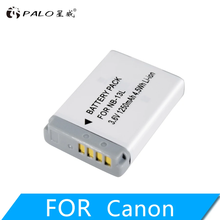 PALO 1250mAh NB-13L NB13L NB 13L Аккумулятор для цифровой камеры Canon G7 X Mark II G7X PM165 G5 X G5X G9 X G9X SX620 SX720 HS - Цвет: 1PCS