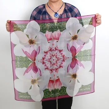 

New silk scarf "qing qing lily" silk scarf scarf scarf silk 100% professional commuter