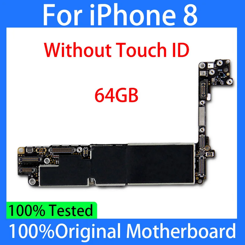 100% оригинальная материнская плата для iPhone 8 с Touch ID/без ID Логическая iPhone8 тестером