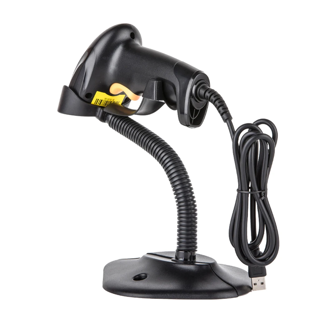 

1D Barcode Scanner CCD Sensor Handheld Wired Barcode Scanner with bendable support stand Barcode USB interface Barcode Reader