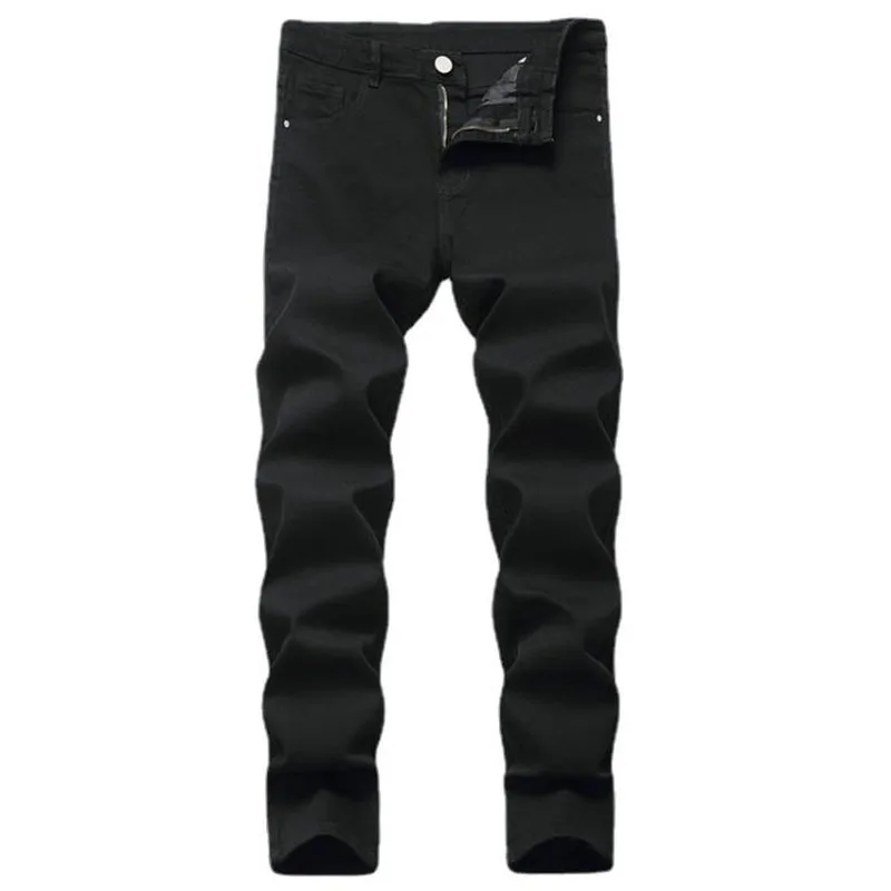 2022 Hot Sale Men Colored Jeans Autumn Fashion Mens Casual Cotton Jeans Slim Straight Male Denim Pants Plus Size 42 2