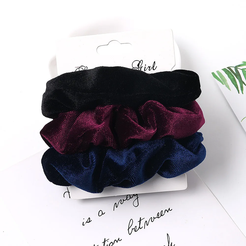 3/5/Pcs Silk Scrunchies Print Leopard Scrunchie Set Elastic Hair Bands Solid Color Fashion Headwear Women Hair Accessories Gift shein hair accessories Hair Accessories