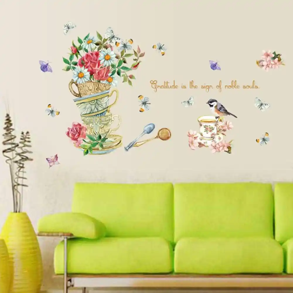 Casa Plantas Decoracion Etiqueta De La Pared De Arte Vivero