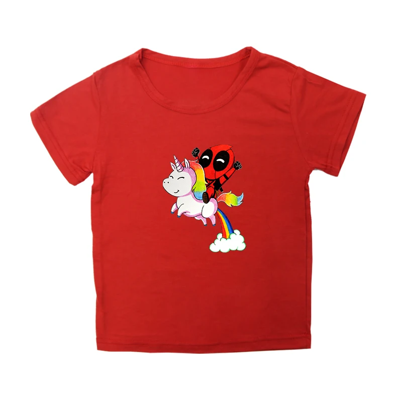 Deadpool T-shirt Kids Boys Girls Unisex Short Sleeve Tops T Shirts Children TShirts Casual Summer Funny Shirts Camisetas - Цвет: 3