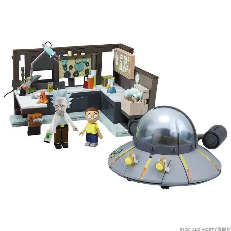 

Genuine Rick And Morty and Morty's Spacecraft Garage Building Blocks Hand-made Toys