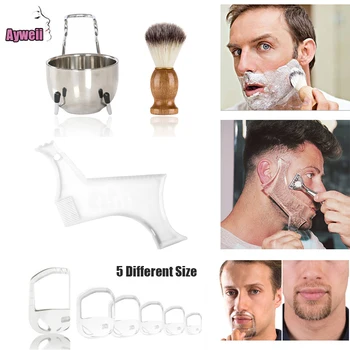 

Beard Comb Brush Symmetric Cut Salon Mustache Beard Styling Template Men Beard Shaping Styling Outline Trimming Tool