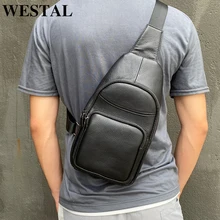 

WESTAL Chest Sling Bag Men Men's Shoulder Bag Black Crossbody Bags for Men Sling Messseger Bag Designer Travel Daily Pack 20202