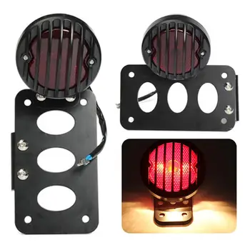 

Universal Bright Easy to Install Motorcycle Motorbike Side Mount Rear Tail Light License Plate Bracket Holder
