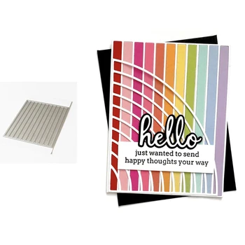

Color Block Stripes Background Frame Metal Cutting Dies Stencil For Scrapbooking Embossing DIY Paper Card album Handcraft