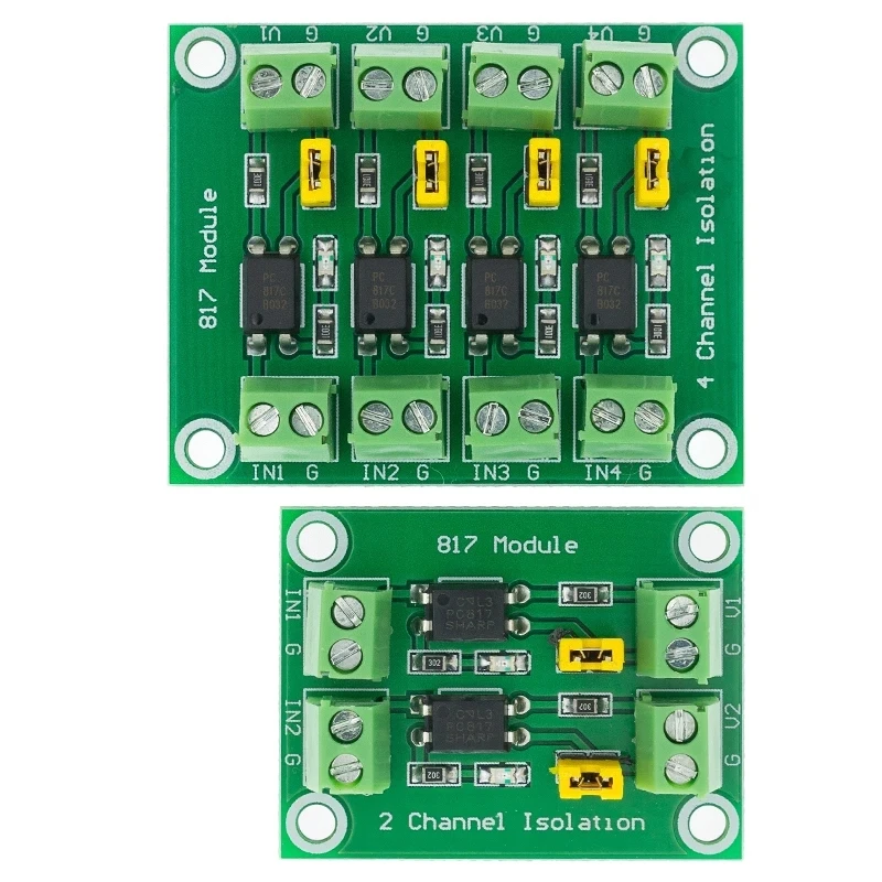 PC817 2 4 Channel Optocoupler Isolation Board Voltage Converter Adapter 3.3V to 5V Module 3.6