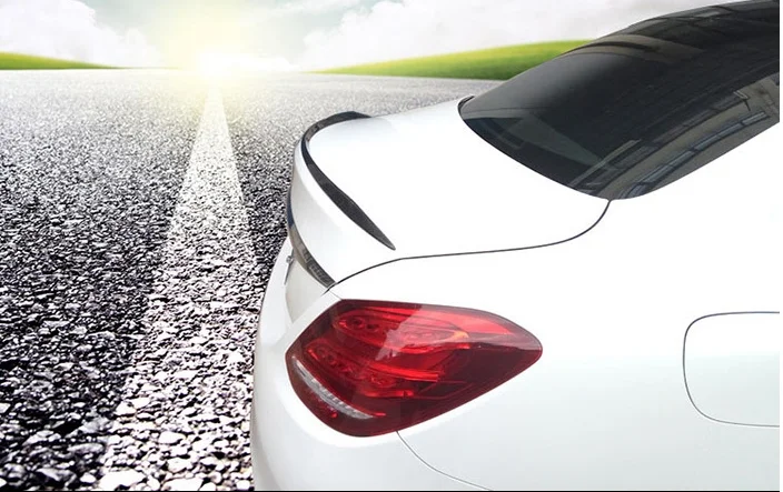 Для Benz W205 C200L C260L AMG стиль спойлер из углеродного волокна материал заднее крыло автомобиля 4 двери спойлер-UP