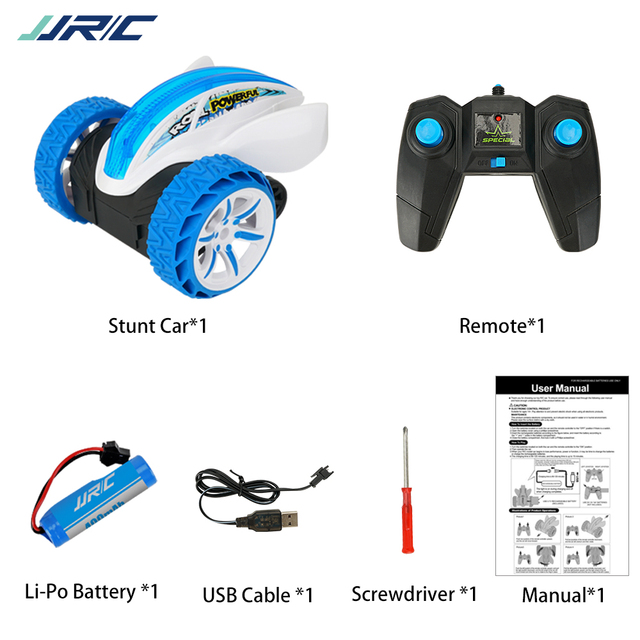 Q77 RC Stunt Car 2.4GHz Electric RC Car 360 Degree Rotation Flip Bounce Vehicle with LED Light Remote Control Car Toys