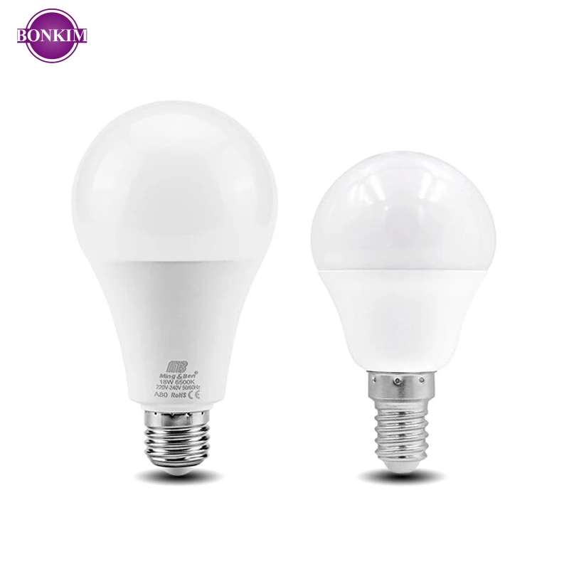 Светодиодный светильник E27 E14 лампада Ampoule Bombillas 3 Вт 5 7 9 12 15 AC 220 240 В светодиодный SMD