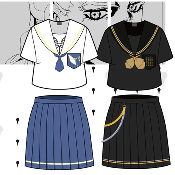 

Anime Comic JoJo's Bizarre Adventure Cosplay Costumes Kujo Jotaro Bruno Bucciarati Cosplay Costume Uniforms Sailor Clothes Dress