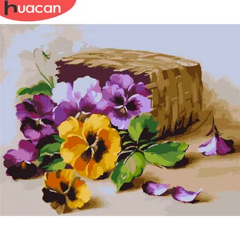 

HUACAN DIY Pictures By Number Kits Painting By Numbers Flower Home Decoration Drawing On Canvas HandPainted Art Gift