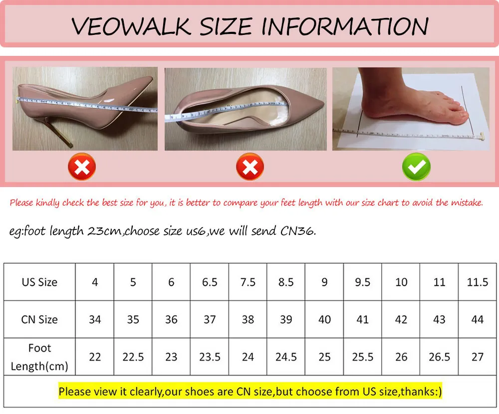 Veowalk женские сексуальные туфли лодочки на высоком каблуке с острым носком