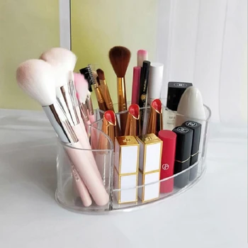 

Acrylic Makeup Organizer Cosmetic Box Plastic Storage Box Desk Bathroom Cosmetic Storage Organizer Case Office