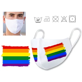 

Reusable hygienic mask flag DIA GAY pride double layer