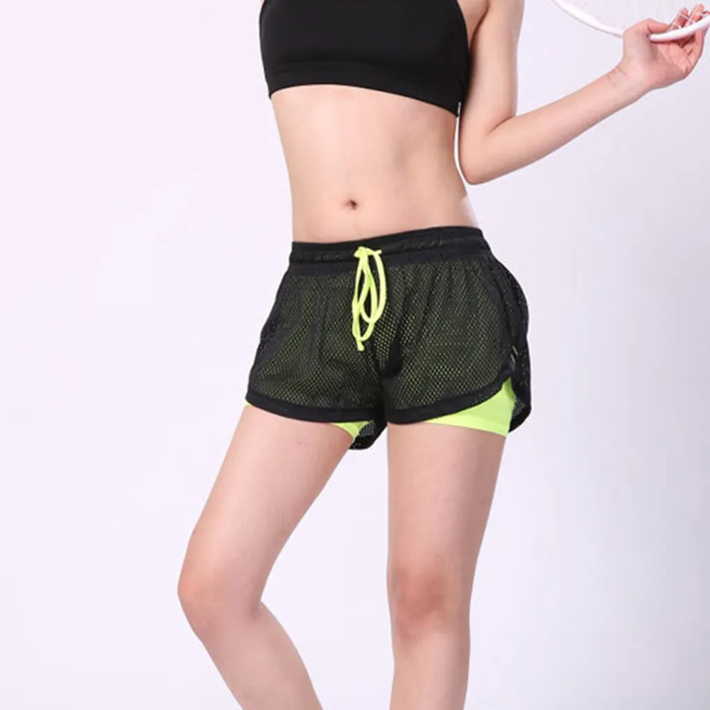 neon yoga shorts