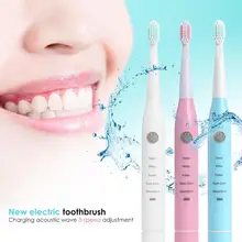 Ультразвуковая электрическая зубная щетка для взрослых и детей, вибрация 5 передач, перезаряжаемая USB электрическая зубная щетка для ухода за полостью рта