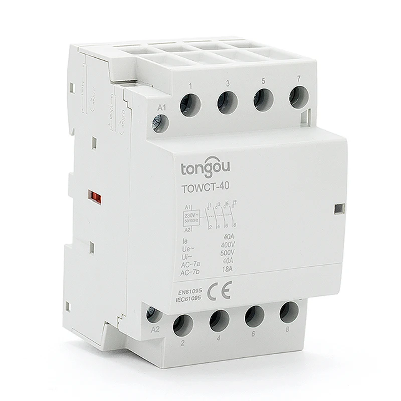 4P 32A 40A 63A 400V 50/60HZ 4NO Din Rail бытовой AC контактор в соответствии с стандартом для