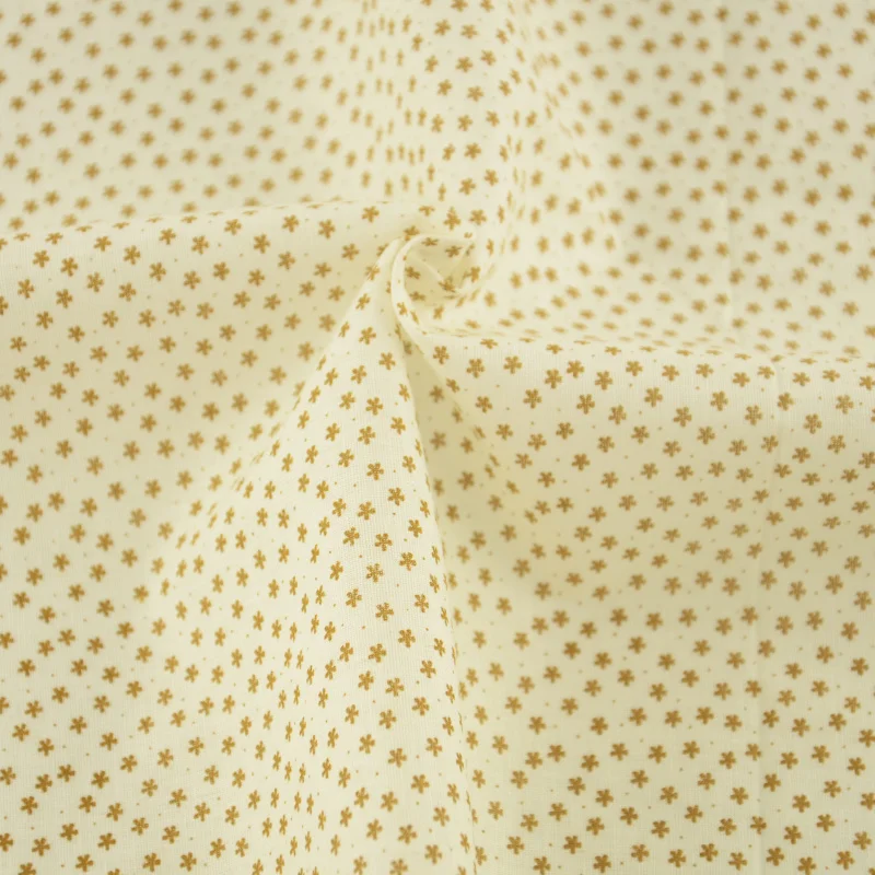 2016 New Arrival Brown Stapelia Design Cloth Home Textile Telas Tissue Dark Yellow Colour Patchwork Scrapbooking Art Work Tecido